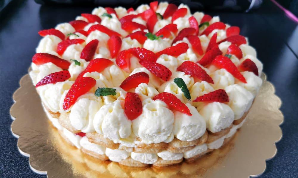 Copertina Torta Mascarpone Fragole