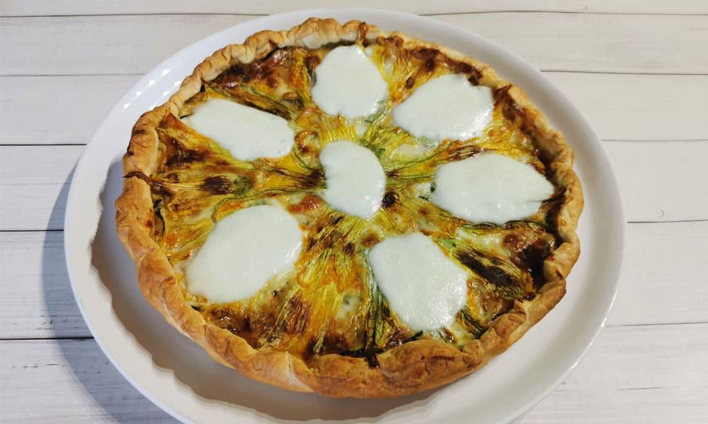 Quiche fiori di zucca