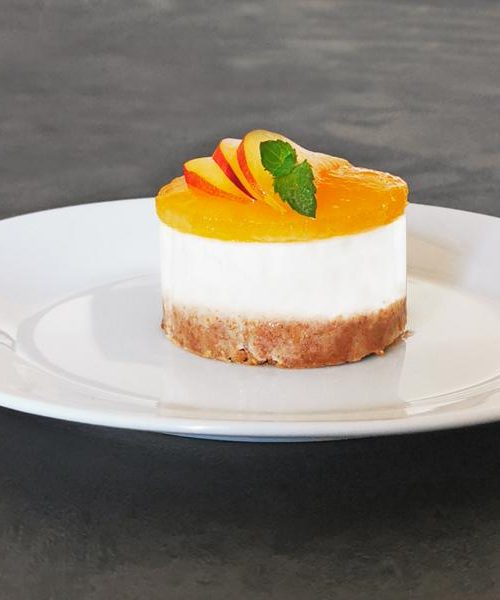 Mini cheesecake alla pesca